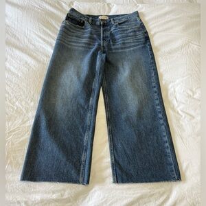 Madewell | Women's SZ 28 | Low-Slung Baggy Crop Wide Leg Raw Hem EUC